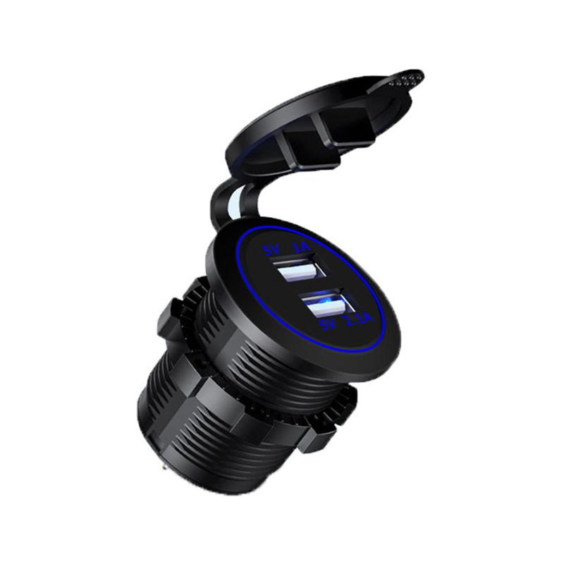 

1Pcs 5V 2.1A/1A Car Charger Waterproof Port Socket Cigarette Lighter 12V/24V Dual Usb Outlet Replacement For Rv Camper Accessory 5V 1A