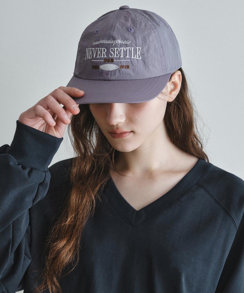 Wednesday Oasis For Woman Never Settle Nylon Ball Cap_Light Purple(W26Acc02)