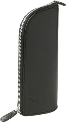 Stifteetui, Stifthalter, Echtleder [mieno], Etui, Aufbewahrung, Halter, freistehend, Rindsleder, Leder, (schwarz)