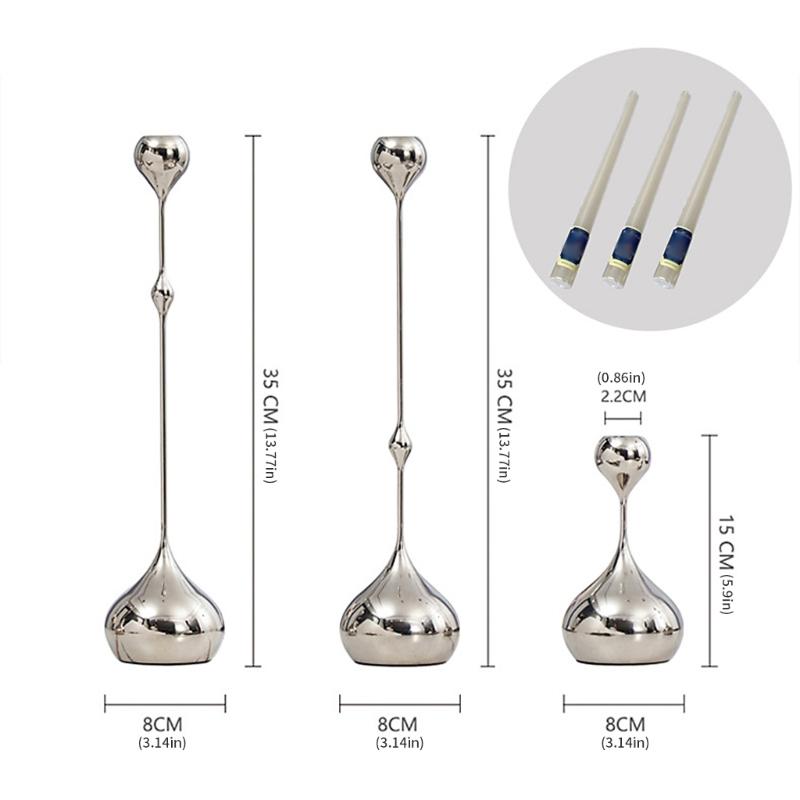 Retro Candlestick Candle Holders Metal Taper Candle Holders for Table Centerpieces Wedding Christmas Home Decorations