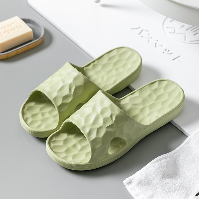 Slippers home summer Japanese style non-slip couple water cube slippers home bathroom bath slippers bacteriostatic slippers