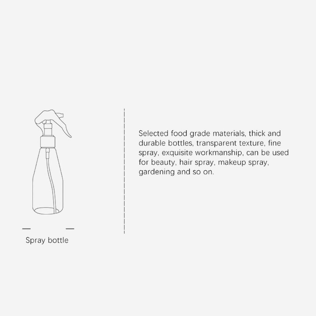 Leere Flasche, tragbare Sprühflasche, Reise-Sprühflasche, geteilte Flasche, Sprühflasche, 200 ml