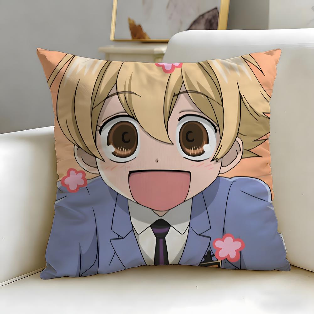 Anime Ouran High School Host Club Cushion Cover Soft & Easy-Wash Pillow Case – Versatile For Couch, Bed, Travel And Office