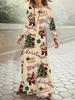 Printed Wholesale Women's Fall/Winter Long Sleeve Dress - Christmas Sale