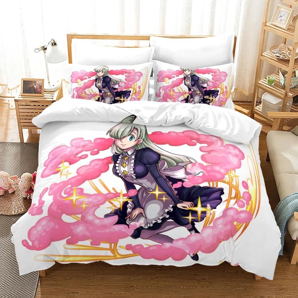 Anime Seven Deadly Sins Bedding Set Boys Girls Twin Queen Size Duvet Cover Pillowcase Bed Kids Adult Fashion Home Textileextile