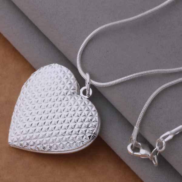 wholesale 925 Sterling Silver Necklace Pendant chain Photo frame For Women Luxury Fashion Wedding Engagement Jewelry