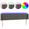 VidaXL Tête de Lit à LED Meuble de Chambre à Coucher Accessoire de Lit Double Tête de Cadre de Lit Intérieur Gris Foncé 3123725