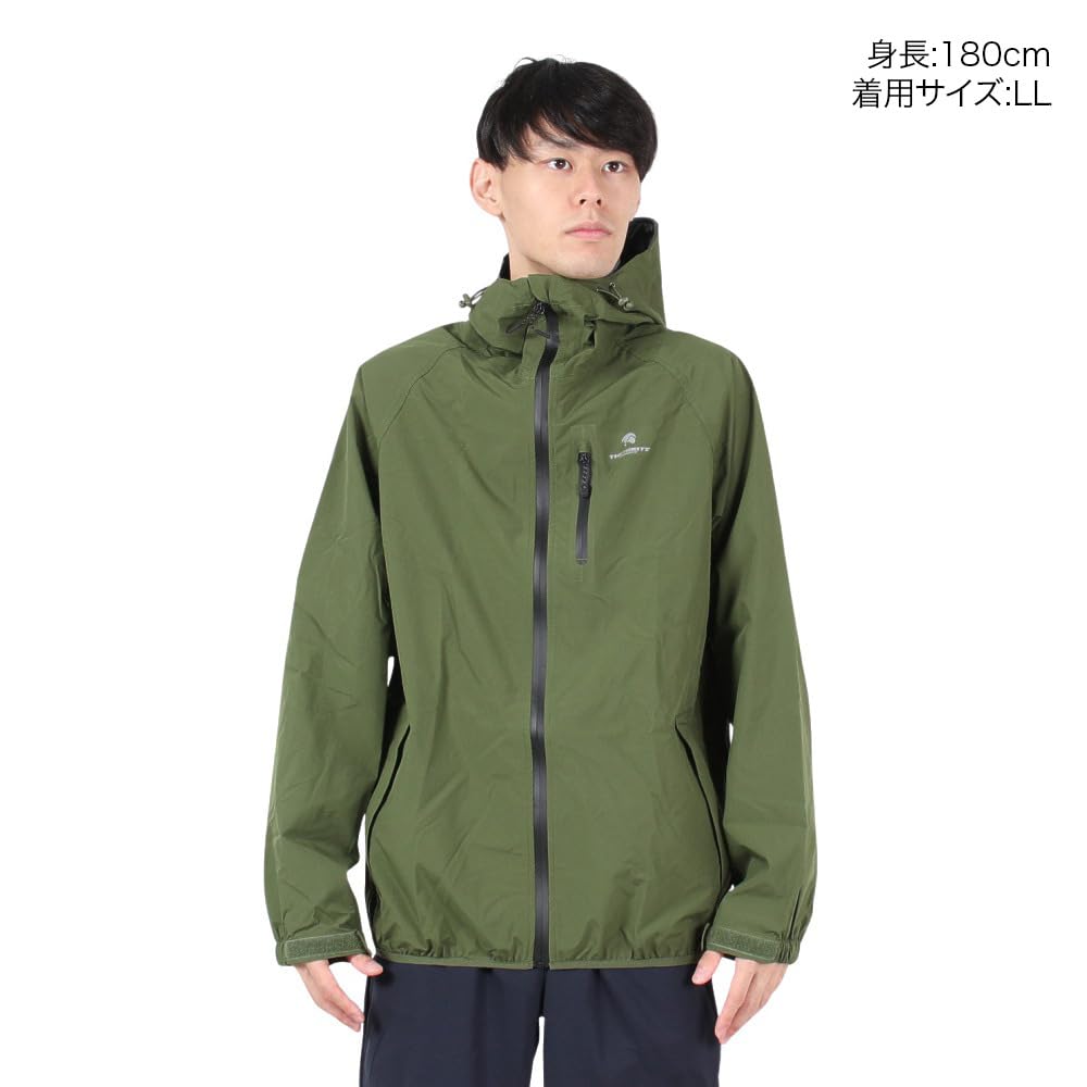 Rainwear Stretch Rain Jacket Olive Green L [The Roots]