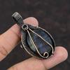 Labradorite Pendant Copper Wire Wrapped Pendant Gemstone Pendant Handmade Jewelry Brand New Pendants Unique Copper Design Jewelry For Gift