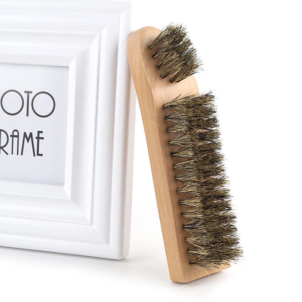 Hog Bristle Brush for Cleaning Suede and Leather Shoes