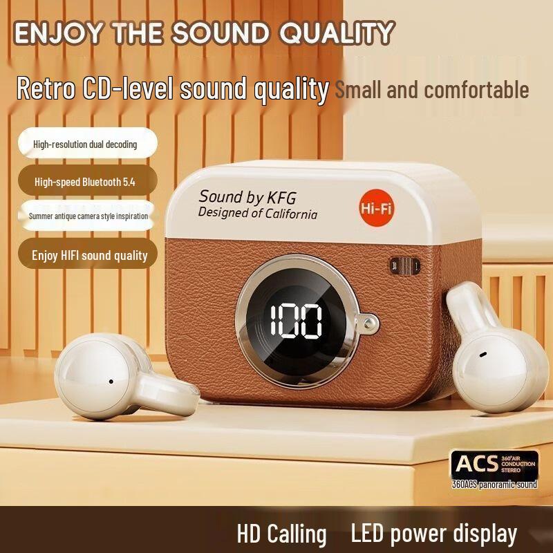 Q87 Retro Clip-On True Wireless Bluetooth Earbuds for Sports and Running