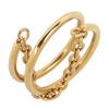 Double-layer Small Chain Ring, Titanium Steel Vacuum Plating Ring, High-end Niche Accessories for Women