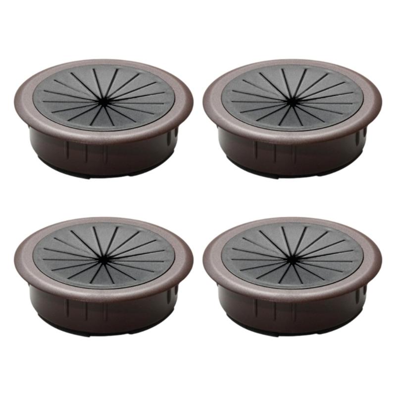 4Pcs Plastic Wire Hole Cover Outlet Port Table Computer PC Desk Round Cable Grommet Line Holder Cable Management