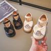 Girls' 2025 Spring/Summer Leather Bow Princess Shoes - Breathable Mesh Fashion Sneakers