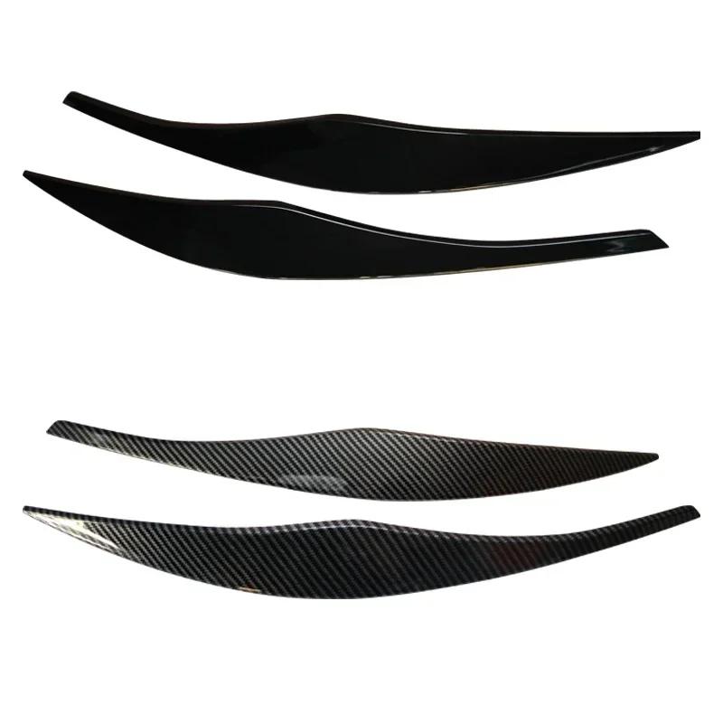 Per BMW Serie 3 E90 E91 2pz ABS Nero Lucido Sopracciglia Fari Palpebra 2005 2006 2007 2008 2009 2010 2011 Berlina / Touring