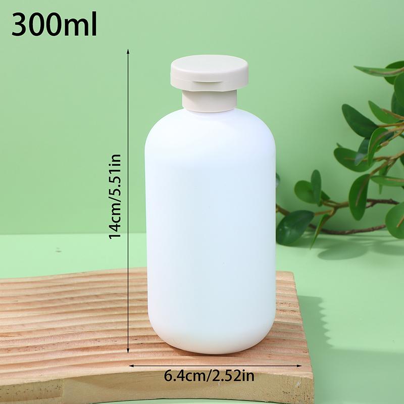 White Plastic Travel Shampoo Squeeze Bottles Refillable Containers with Flip Cap for Lotion Cream Shower Gel Foam Pump Bottles