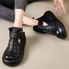 Fashion GKTINOO Retro Sandals 2025 Summer New Round Toe Genuine Leather Comfortable Thick Bottom 6cm Women's Platform Shoes