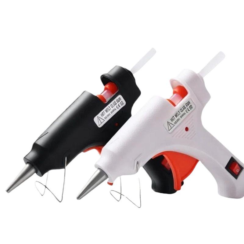 Compact 20W Hot Melt Glue Gun with High Viscosity 7mm Sticks - Ideal for DIY, Crafts, and Student Dorm Rooms