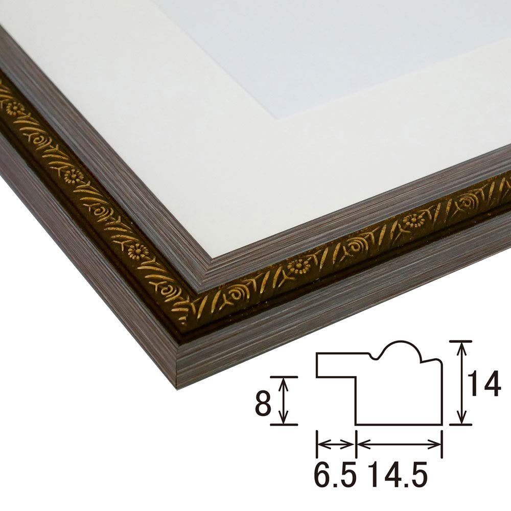 Daisen Picture Frame Gray F4 Watercolor Frame 3669 H366D0401