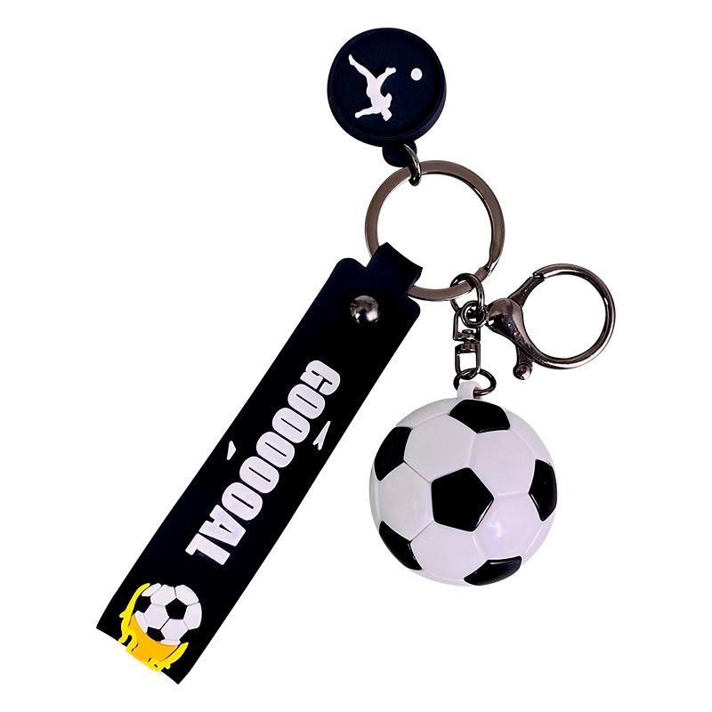 Creative Acrylic Football Pendant Cartoon Backpack Keychain - 6 Colors, Perfect Couple Gift