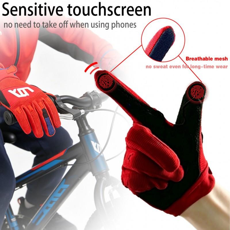 Kids Full Finger Cycling Gloves Outdoor Hiking Climbing Sports Protective Bicycle