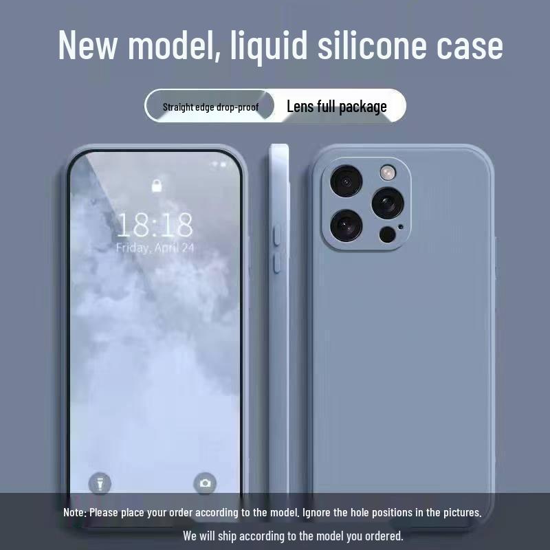 Apple 16Pro Solid Color Liquid Silicone Case: Drop-proof, Full Coverage, Simple Style, Skin-friendly Feel, High-end Quality.