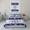 Ocean And Nautical Elements Printed Duvet Cover Set1 Duvet Cover+2 Pillowcasemulti Size Bedroom Bedding Decor Luxury Gift