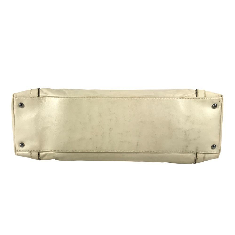 CHANEL CC CC Mark logo Chain logo Bag Mini Duffle Bag Hand Bag Leather White