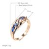 Sparkling Purple Zircon Rings For Women Luxury  Gold Color Unusual Party Wedding Jewelry Daily Accessories