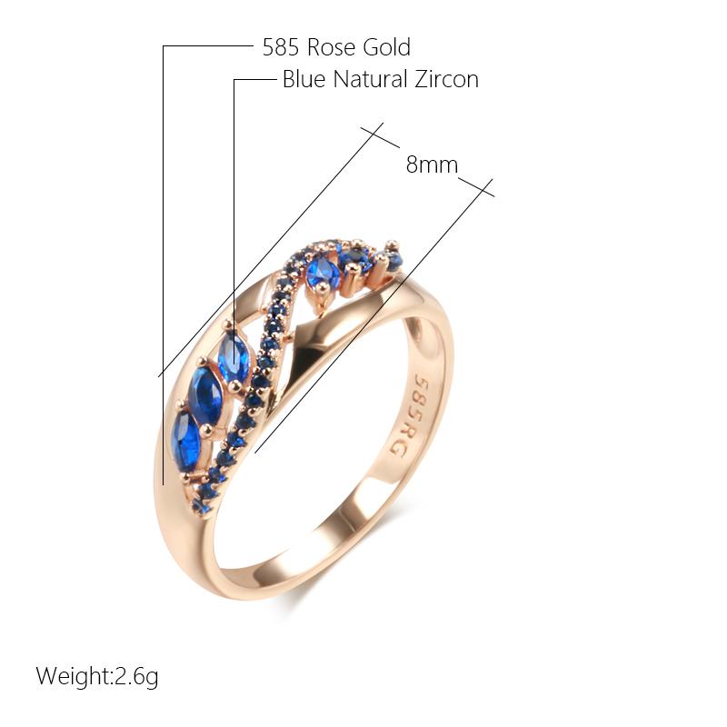 Sparkling Purple Zircon Rings For Women Luxury  Gold Color Unusual Party Wedding Jewelry Daily Accessories