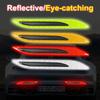 2 szt. Uniwersalne naklejki samochodowe z włókna węglowego na zderzak, odblaskowe paski, ciężarówka, motocykl, naklejki ostrzegawcze anty-zarysowania