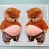 2Pcs 3D Cute Puppy Sticker Silicone Self-Adhesive Chubby Shiba Inu Stickers Squeezeable Decoration Stress Relief Phone Sticker