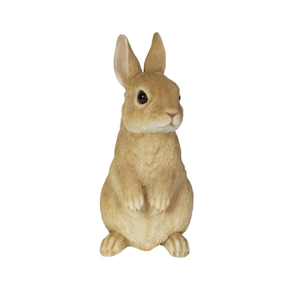 Ubia Standing Beige and White Rabbit 11 x 11 x 22 cm Doll Figurine Ornament Animal Garden Decoration Rabbit (Large) H12319-3