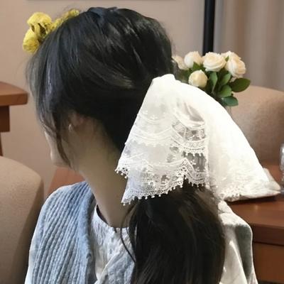 Weißes Spitze Großer Rock Haarnadeln Mode Weiblich Binden Pferdeschwanz Federklemmen für Damen Mädchen Temperament Haarspangen Party Kopfschmuck