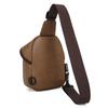Fashion Men's Waist Packs Chest Bag Soft PU Leather Men's Shoulder Bags Stylish Men Crossbody Bag Chest Packs Unisex Sling Bags