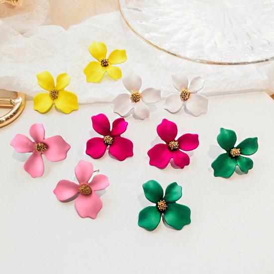 Fashion Girls Flower Ear Studs Women All-match Date Party Travel Earrings Gift