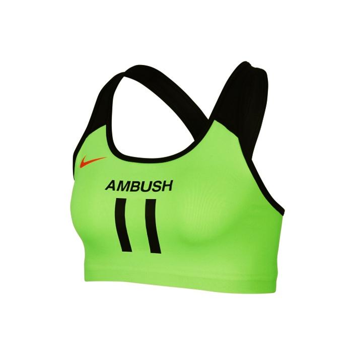 

Nike X Ambush Collaboration Спортивный бюстгальтер средней поддержки Женское нижнее белье Зеленый CJ7683-315 XS