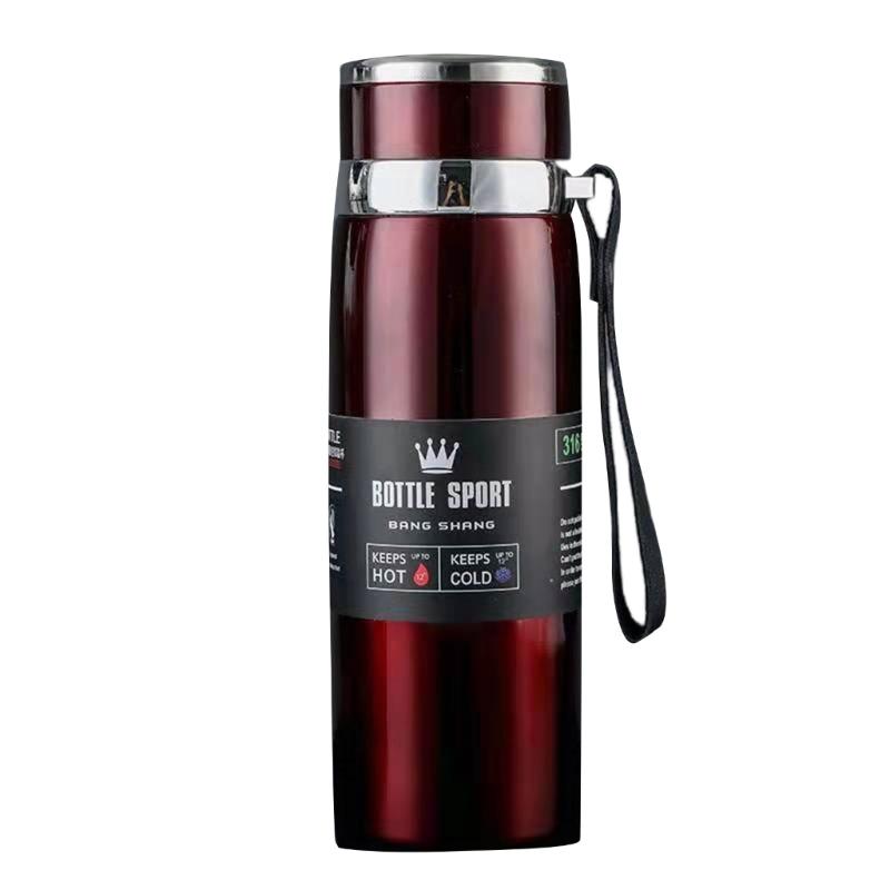 Термокружка для кофе Вакуумная термокружка Практичная термокружка из нержавеющей стали Изолированная дорожная кружка для горячего кофе красный