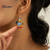 Halloween Holiday Party Accessories 1 Pair Drop Dangle Earrings for Women, Acrylic Pumpkin Gifts Girls Black Cat Earrings, Jewelry Lovers Double Sided