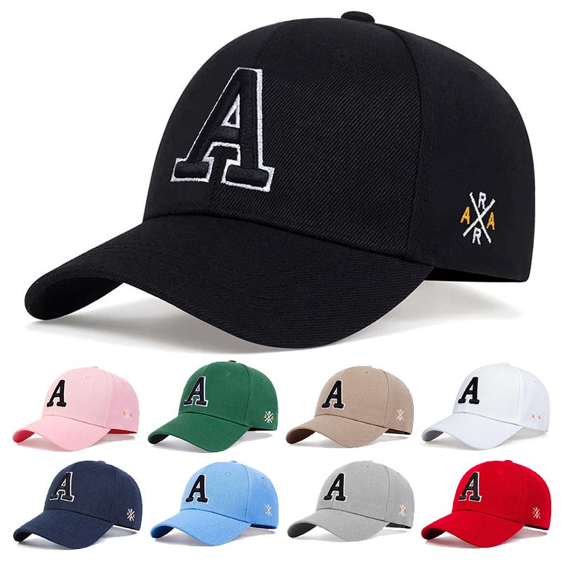 Unisex A Letter Side Ar Embroidery Baseball Caps Spring And Autumn Outdoor Adjustable Casual Hats Sunscreen Hat Sports Golf Cap