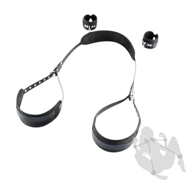 SM Leg Slave Adult Extreme Popular Bondage for Affordable SM Adjustable Extreme Dominatrix Men and Women [Fox Secret] M-Shaped Leg-Spread Belt, Toy,