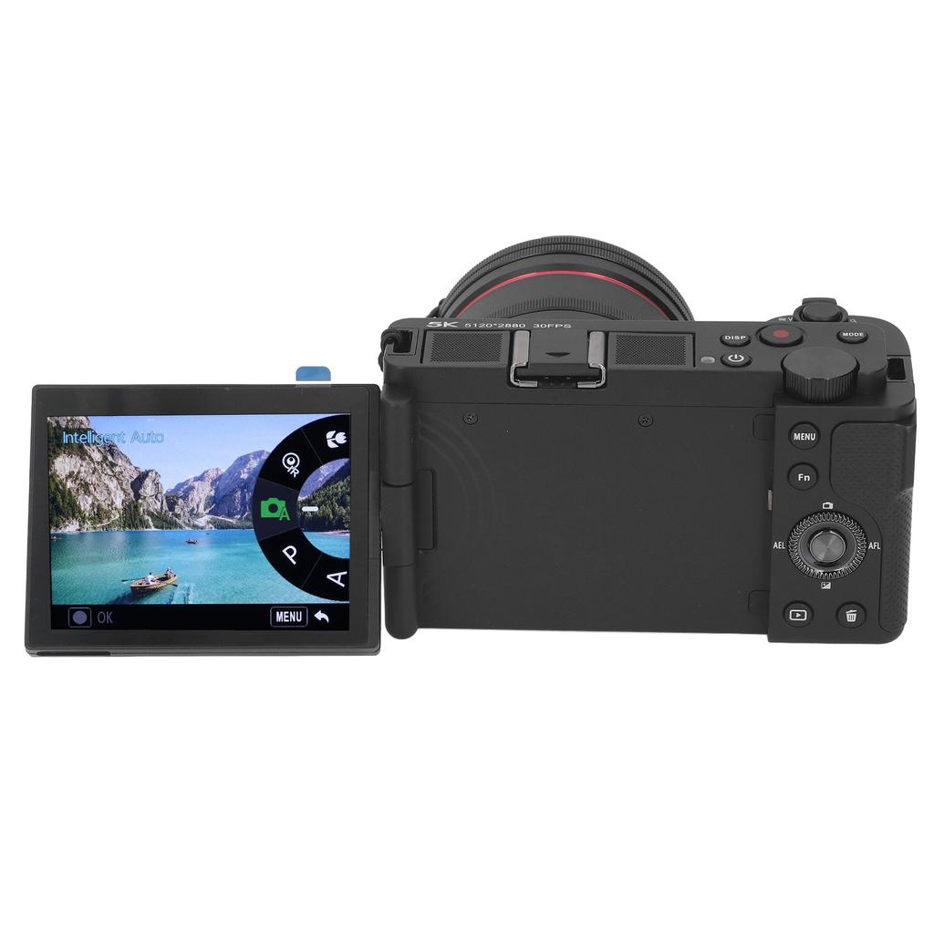 5K Digital Camera 64MP Wireless 12X Optical Zoom Autofocus WDR Stabilization Vlogging Camera with 3.2 Inch Flip