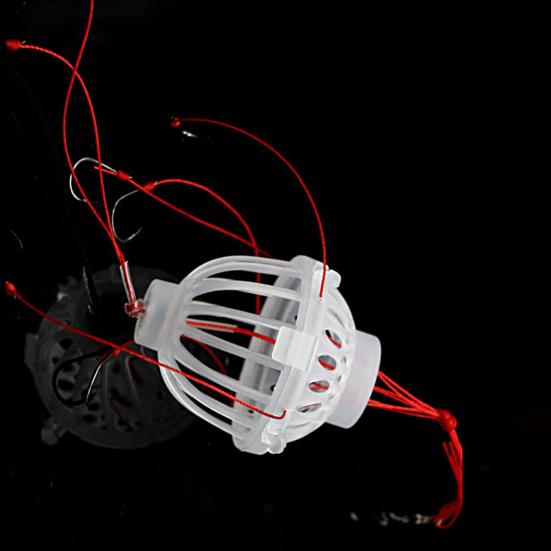 Bighead Carp Fishing Rig Sharp Hooks Strong Line White Baits Cage Fish Attraction Long Lasting Silver Carp Fishing Rig
