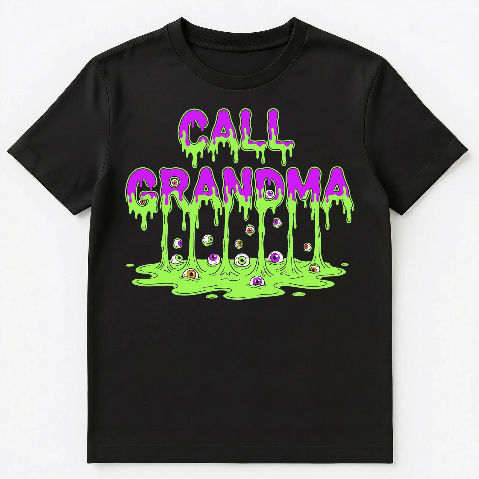

Ironic Spooky Grandma Message Horror Trippy Acid Unisex T-Shirt 4XL