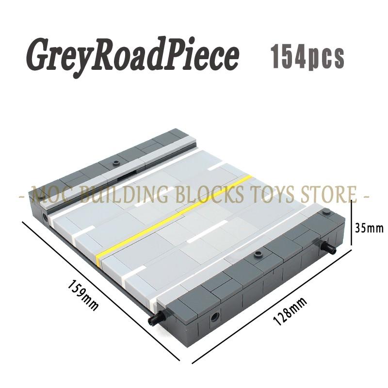 Moc Urban Transportation System Blocks City Traffic Network Signal Lights & Railway Public Building Bricks Creative Design Toys
