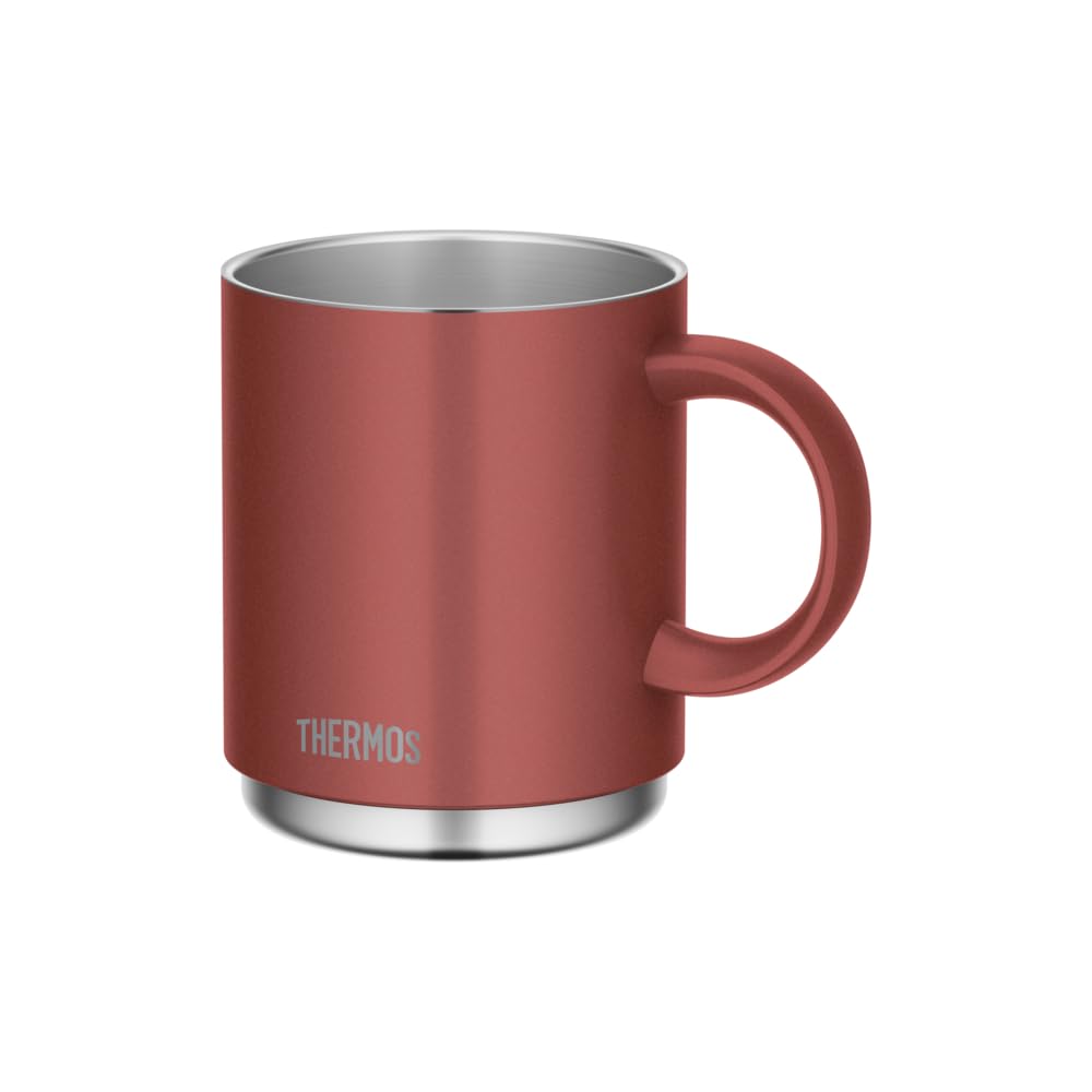 Safe Thermos Vacuum Insulated Mug 450ml Deep Red Gift Packaging DR Dishwasher Model JDS-452