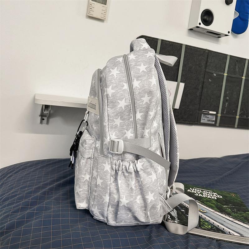 College Style Student Schoolbag Star Printed Large Capacity Backpack