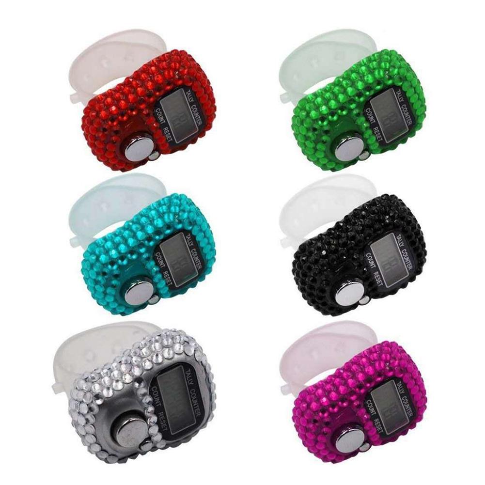 Sticka Counter Lcd Elektronisk Digital Stickning Virkad Stygn Markör Rad Fingerräknare För sömnad Stickning