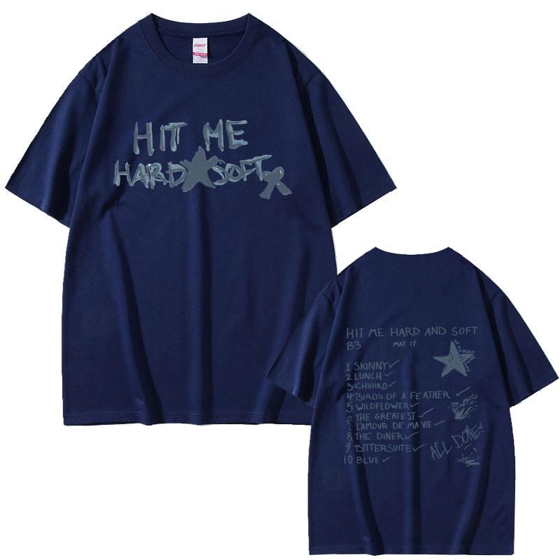 Hit Me Hard and Soft Tour T Shirts Unisex Hip Hop Fashion Loose Tshirts Unisex Casual Oversized Tshirt Unisexs Streetwear