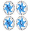 4PCS Universal Aluminum Alloy RC Car Brake Disc Metal Hex Adapter for 1 10 Remote Control CarDark Blue